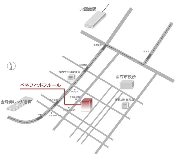 ベネフィットフルールの地図